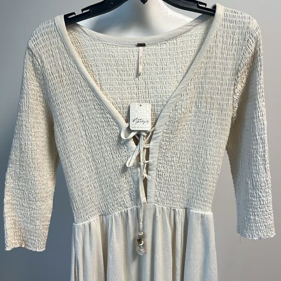 Free People Endless Summer Perfect Solution Maxi Dress Ivory XS - Picture 4 of 11